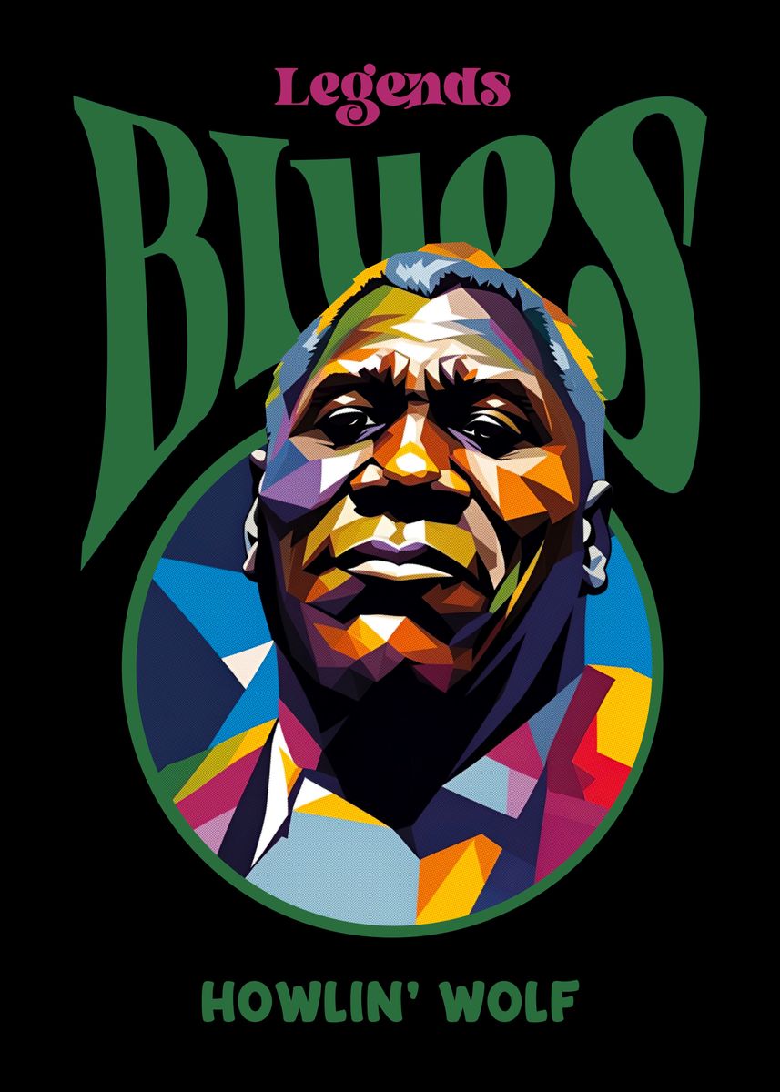 Howlin Wolf Wpap Poster Picture Metal Print Paint By Popart