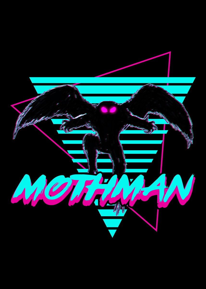 Mothman Cryptid Poster Picture Metal Print Paint By AestheticAlex