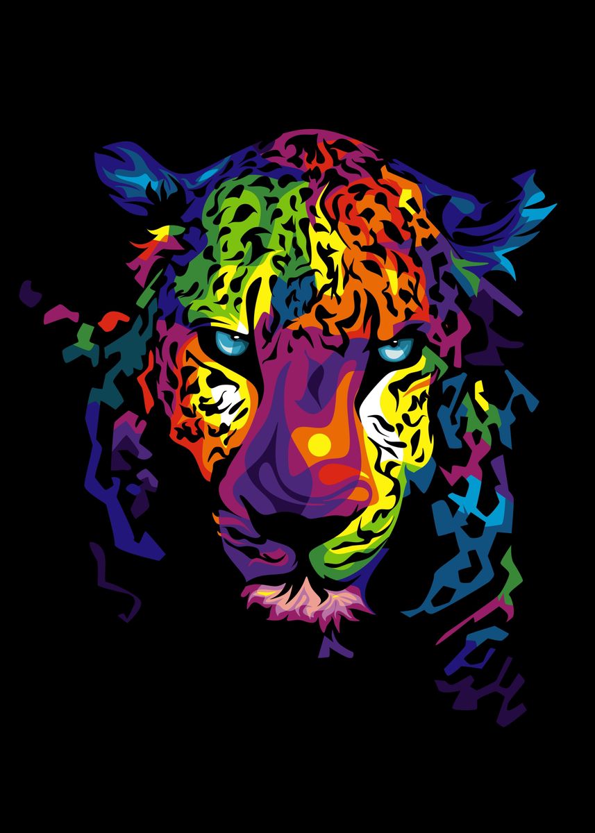 Leopard Pop Art Poster By Dika Sujud Displate