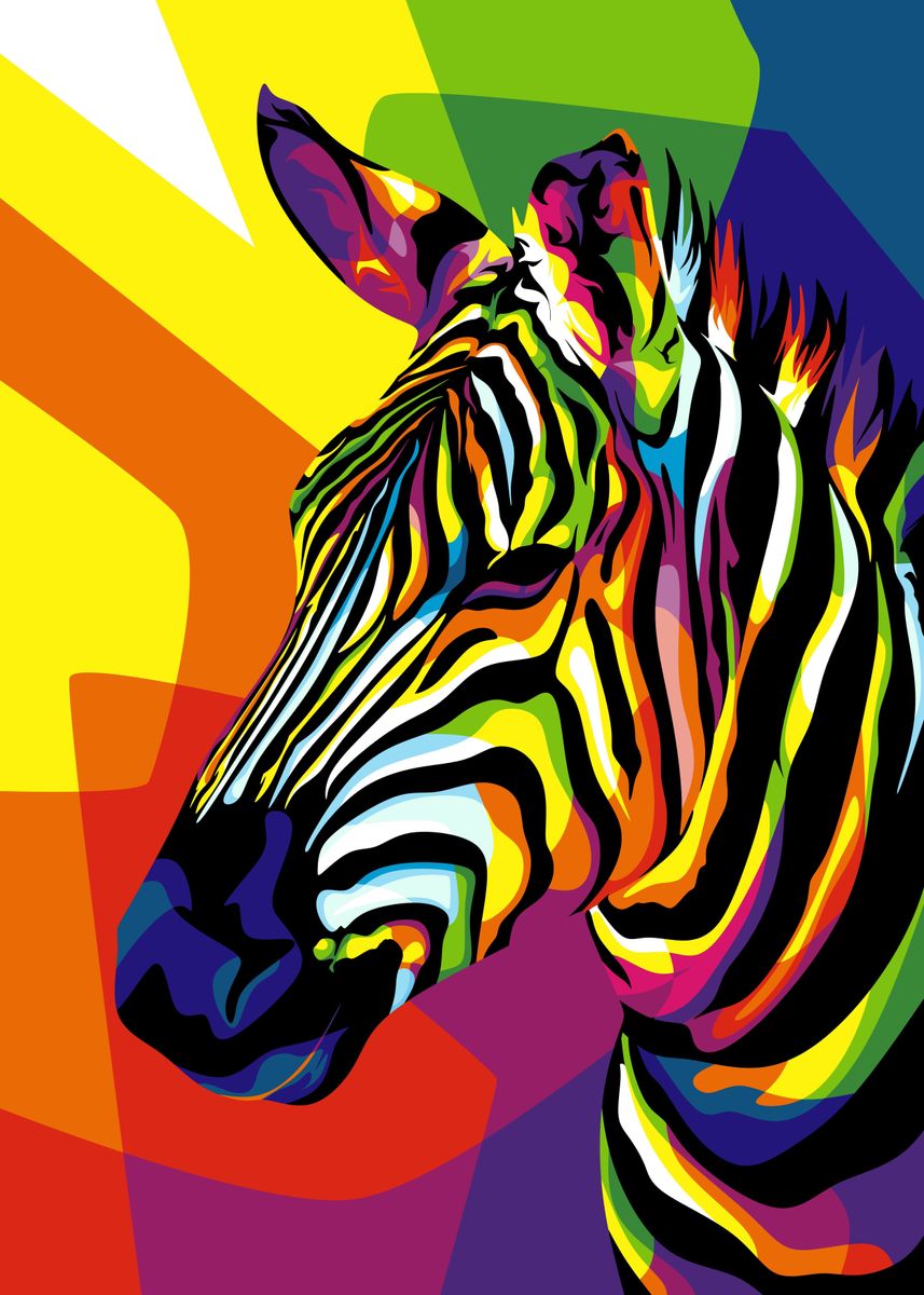 Zebra Pop Art Poster By Dika Sujud Displate