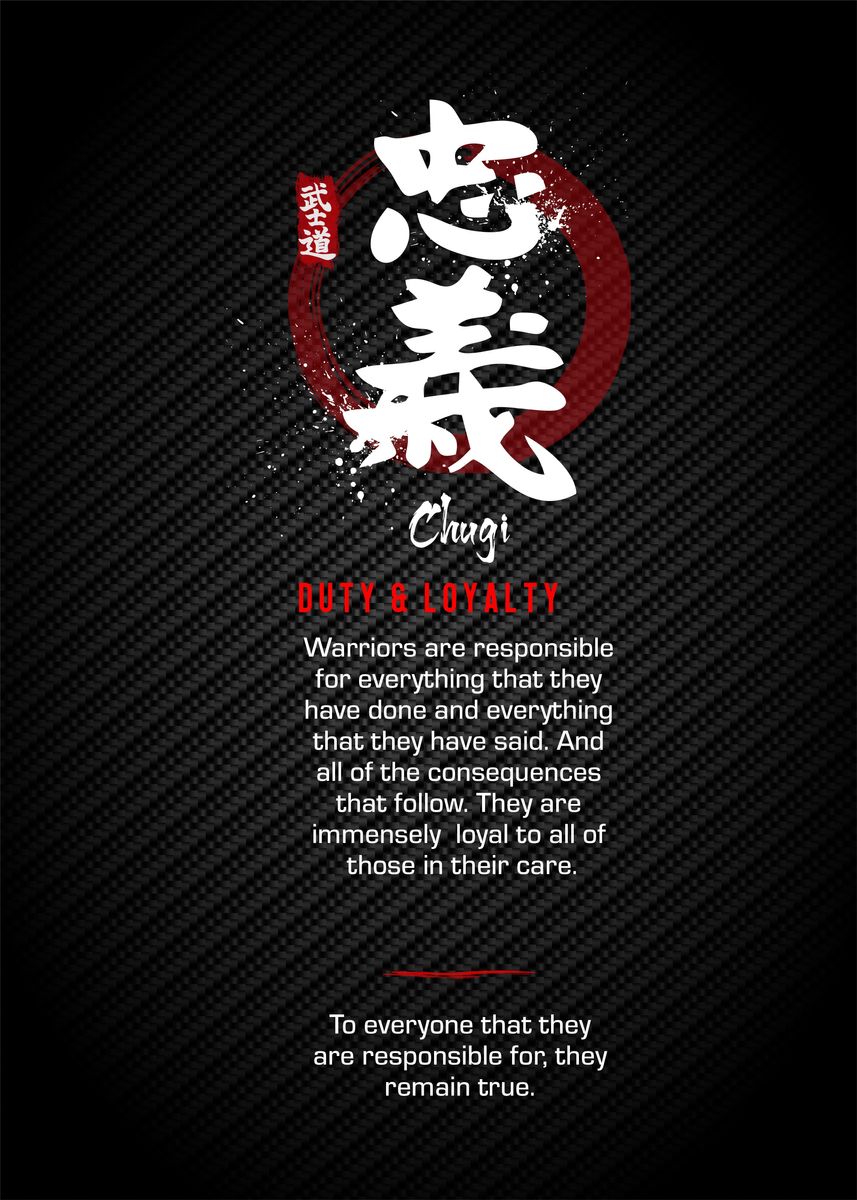 Virtue Of Bushido Poster Picture Metal Print Paint By Cool