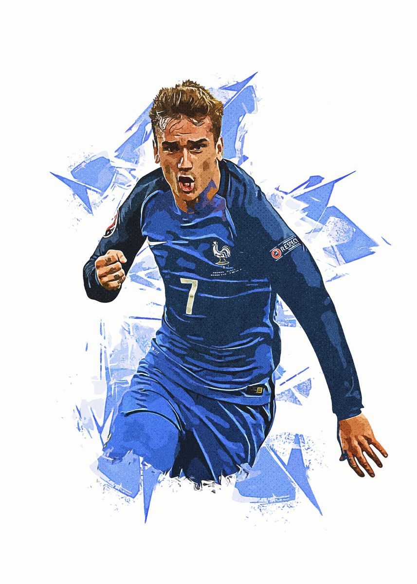 Antoine Griezmann France Poster Picture Metal Print Paint By