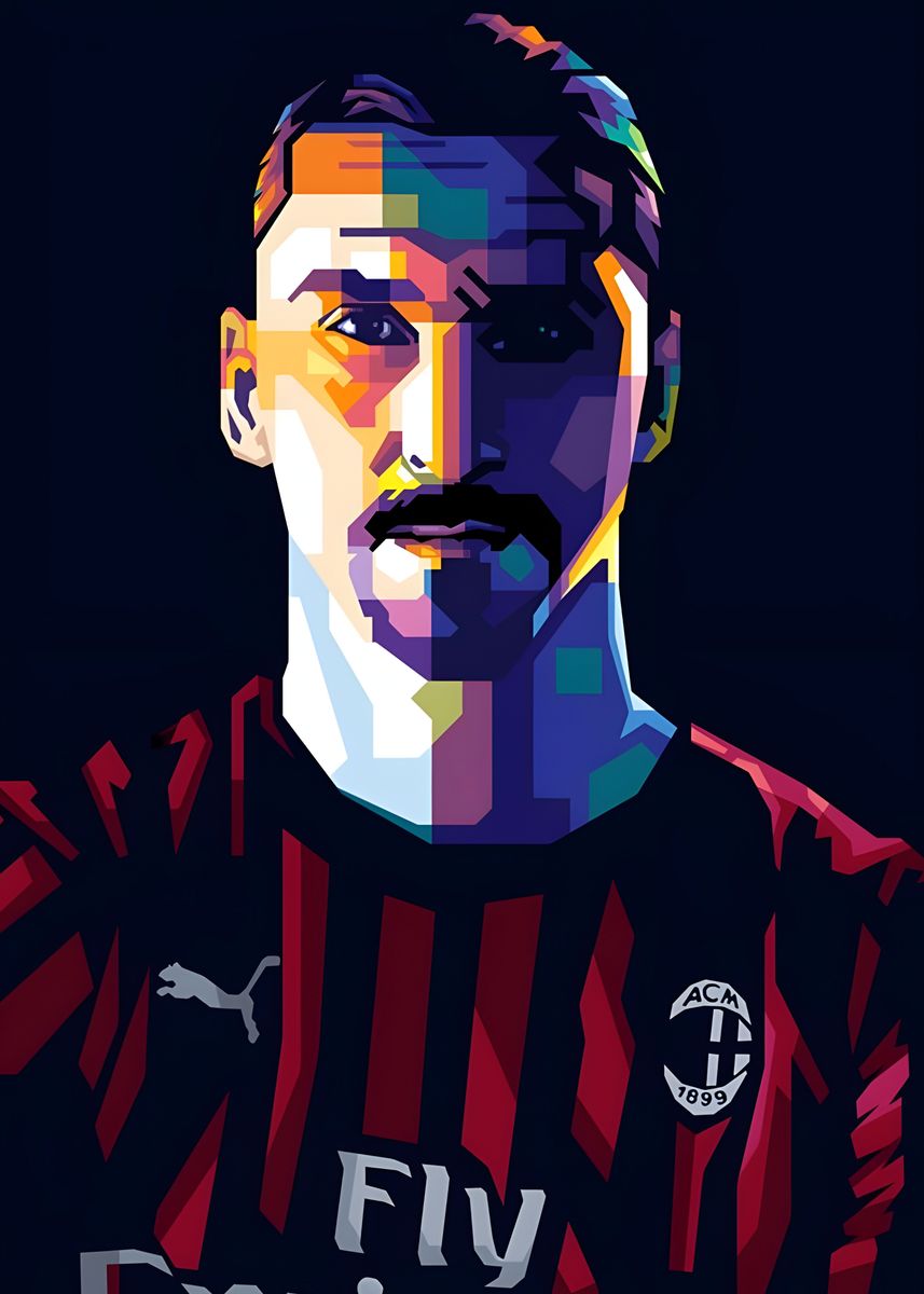 Ibrahimovic Wpap Pop Art Poster Picture Metal Print Paint By