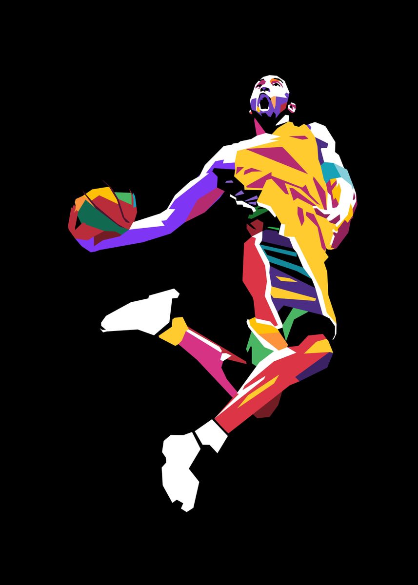 Basketball Pop Art Poster Picture Metal Print Paint By Ro Displate