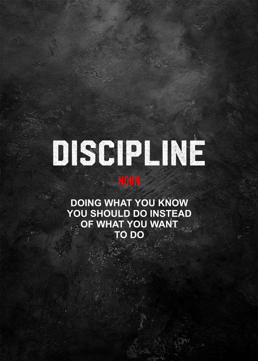 Discipline Definition Poster Picture Metal Print Paint By