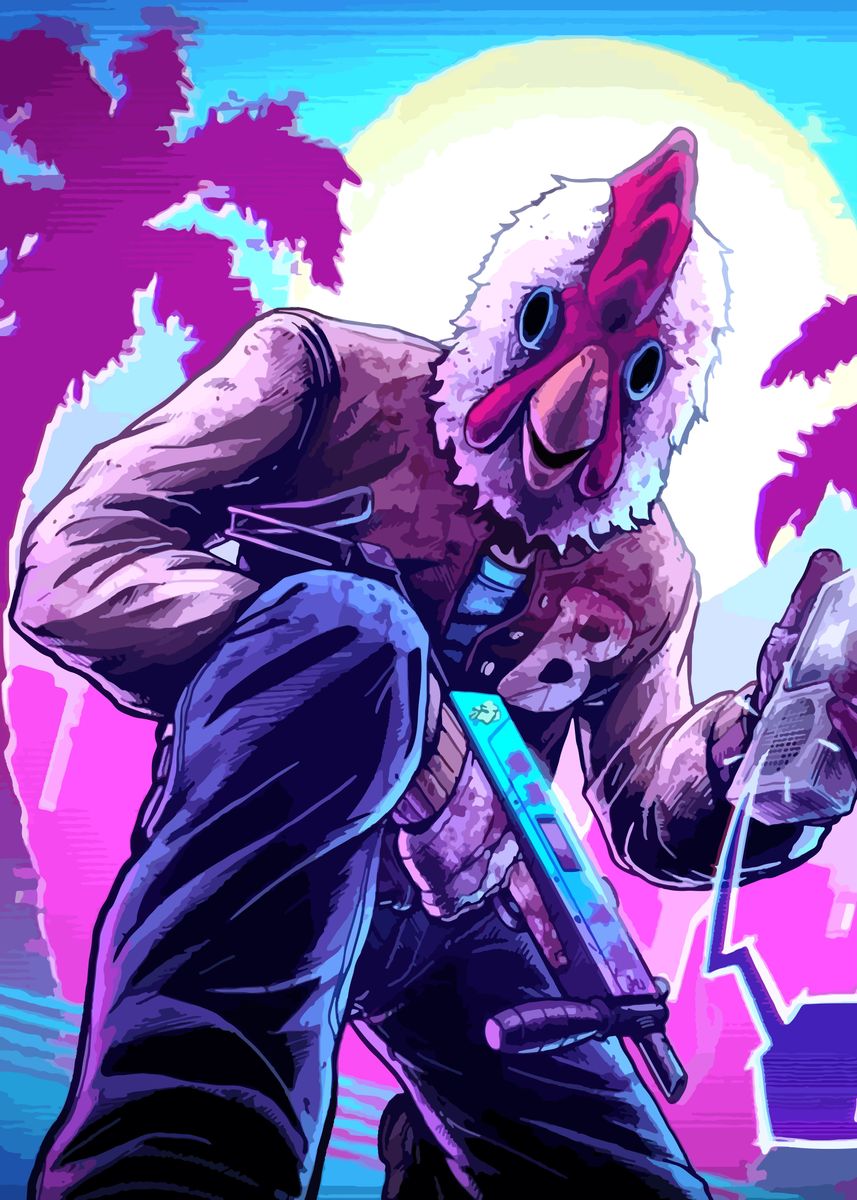 Hotline Miami Poster Picture Metal Print Paint By Albran Karan