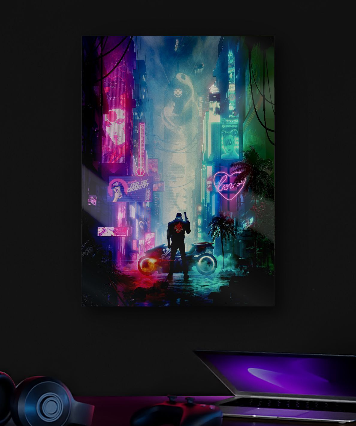 Seduced by Night City Lumino Poster | Displate