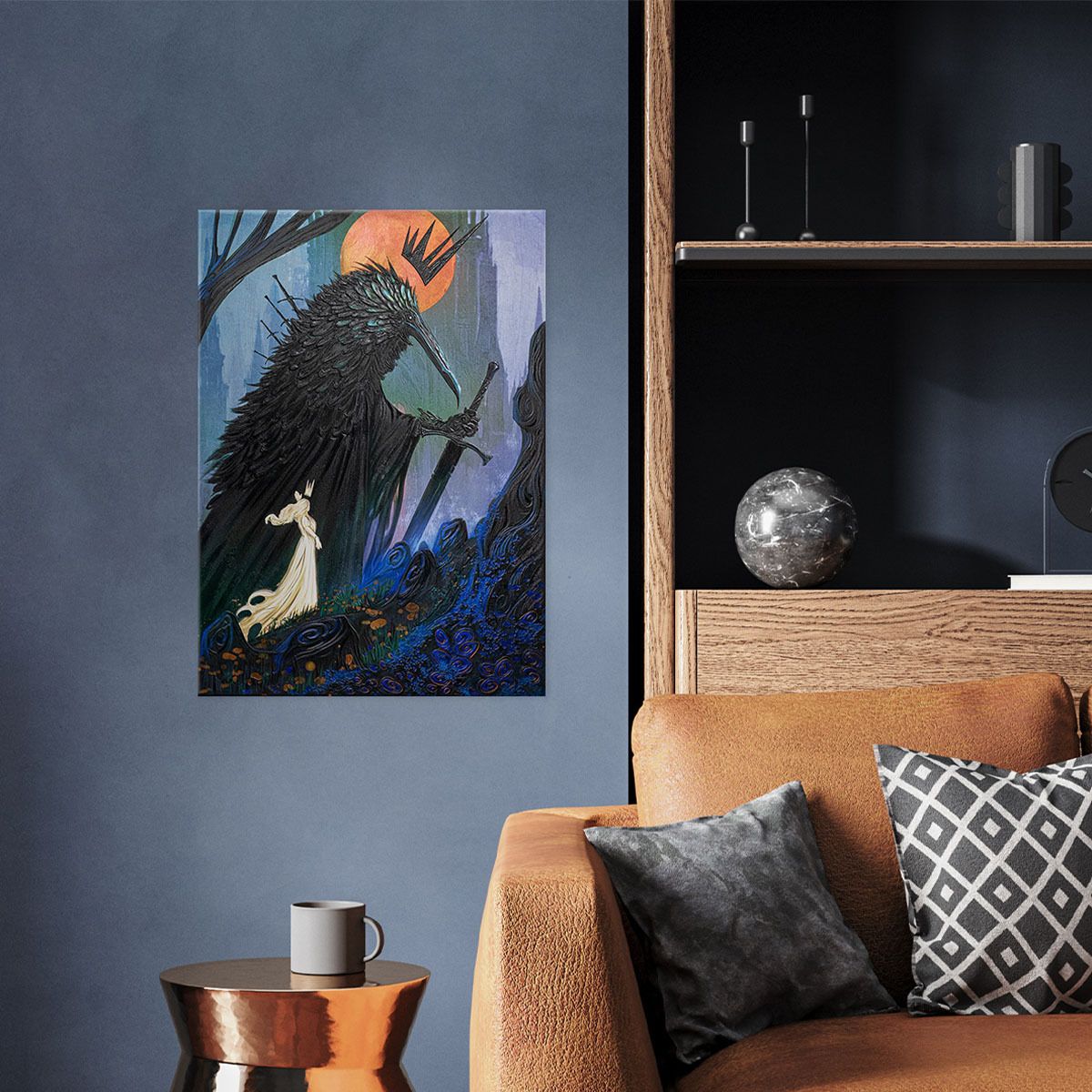 Displate The Lady And The Crow metal poster - Limited Edition | Displate