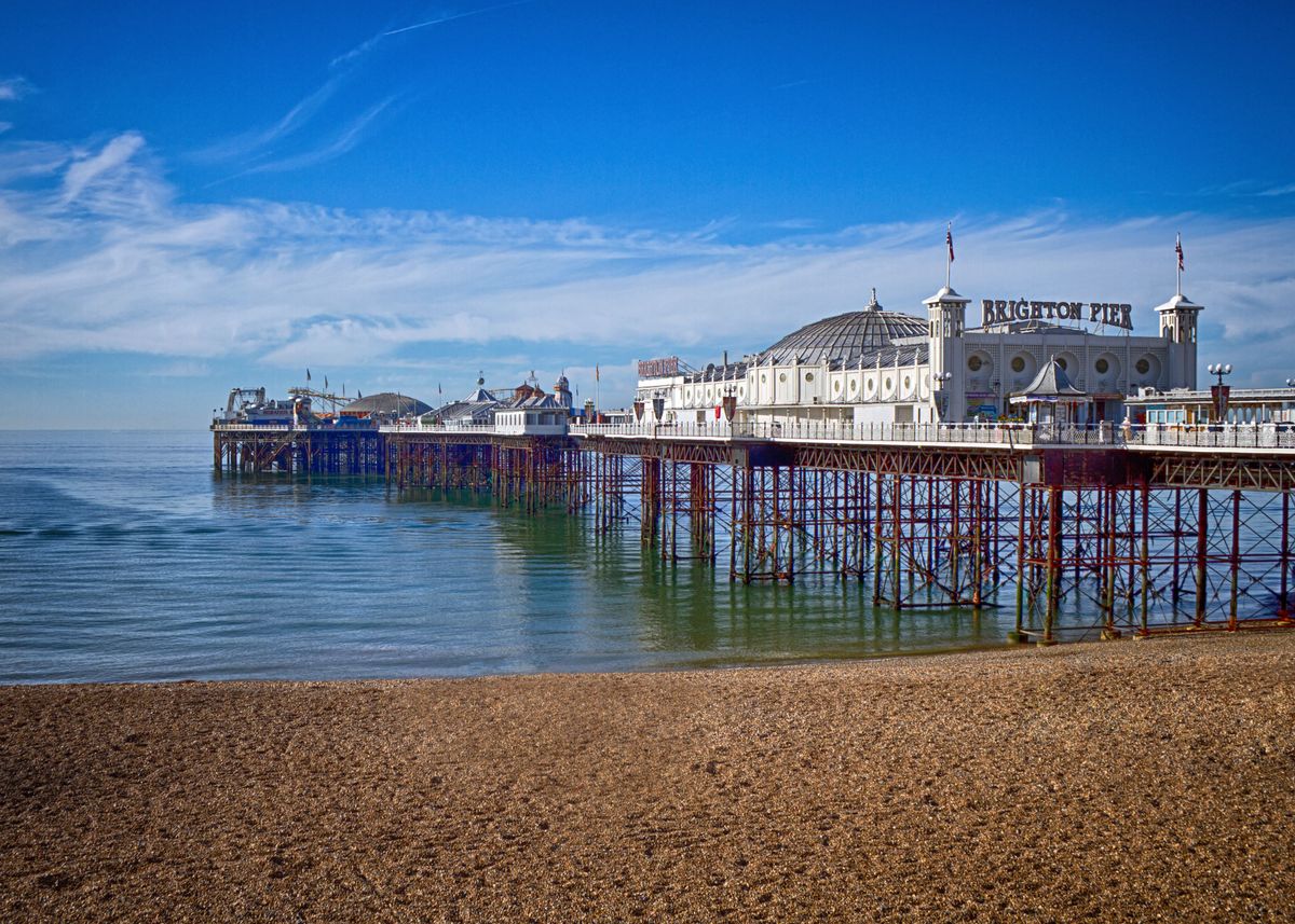 'Brighton Pier, England originates from 1823 when it was ... ' Poster ...