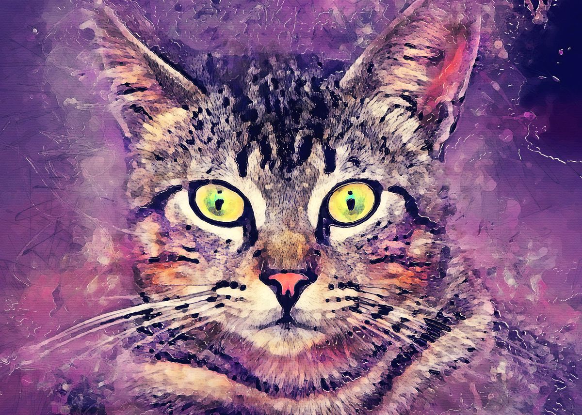 Cat John Rockson 'Cat John' Poster by JBJart Justyna Jaszke | Displate