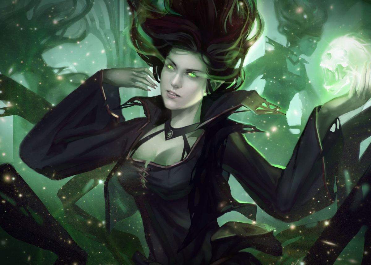 'Digital portrait of a Banshee Queen character. ' Poster, picture ...