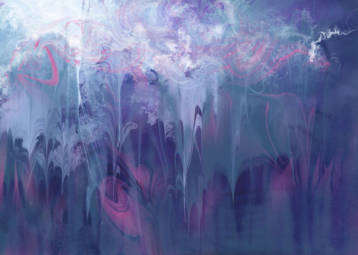 'Cool, calming, abstract piece. ' Poster, picture, metal print, paint ...