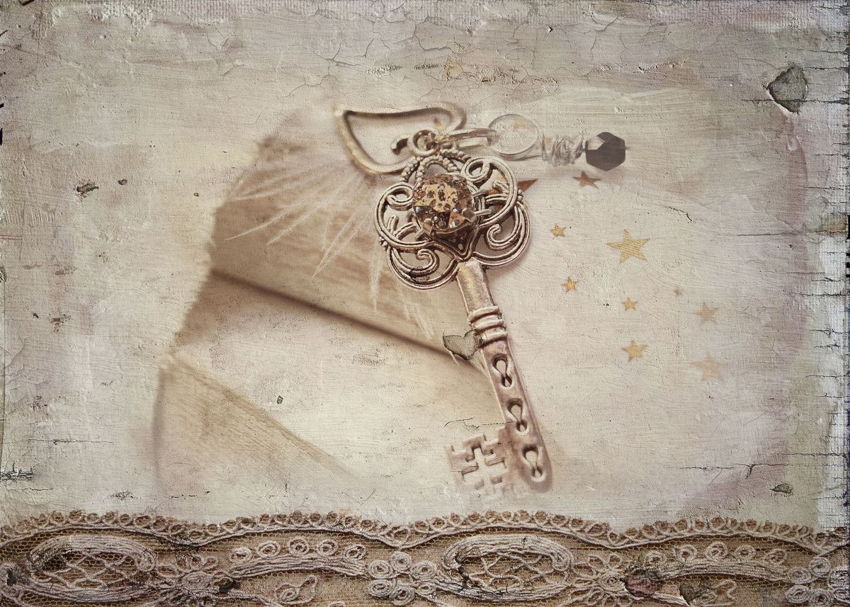 'Old key' Poster, picture, metal print, paint by Gordana Stanisic ...