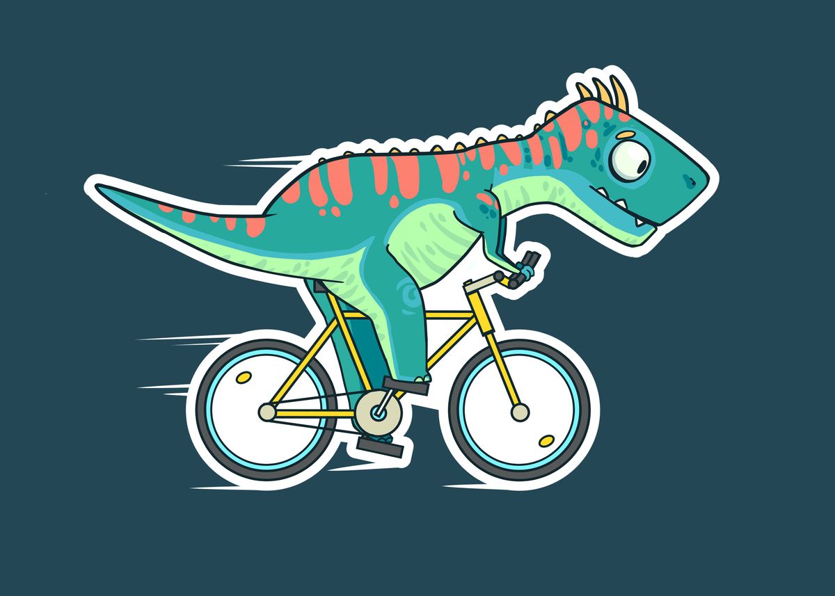 'Dino ride' Poster by Anna Bruhanova | Displate