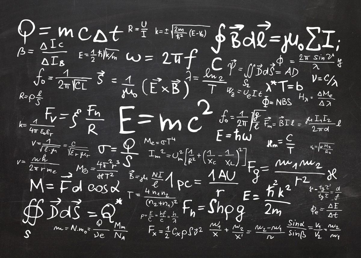 'mathematical Formulas' Poster, Picture, Metal Print, Paint By Nicram K 