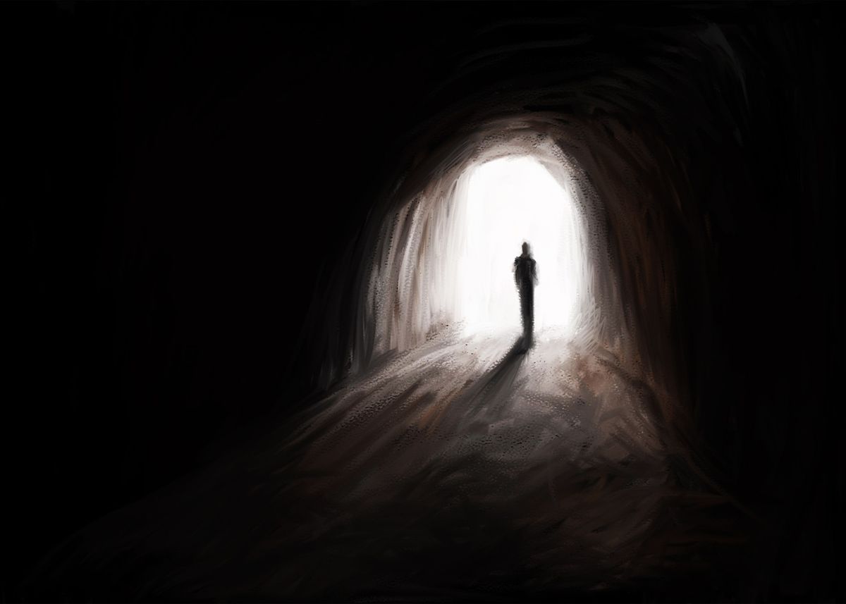'tunnel' Poster, picture, metal print, paint by Bogdan Ristea | Displate