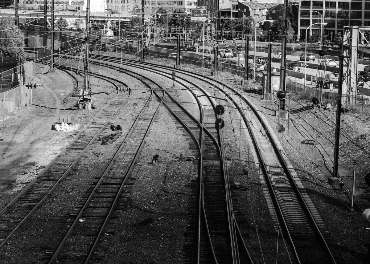 '30th Street Station Tracks' Poster, picture, metal print, paint by ...