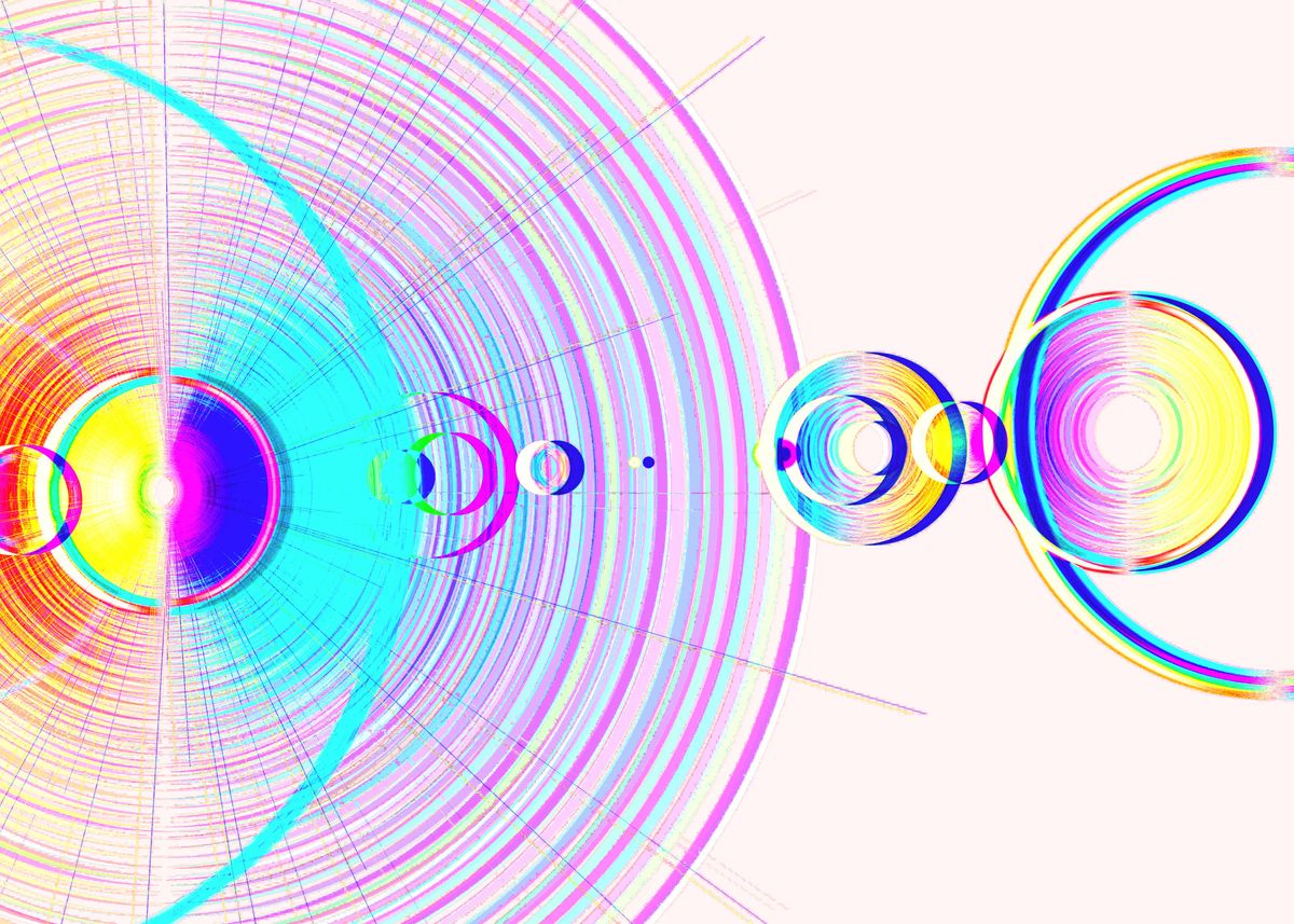 'Bright colour rays' Poster, picture, metal print, paint by Alan Bozac ...