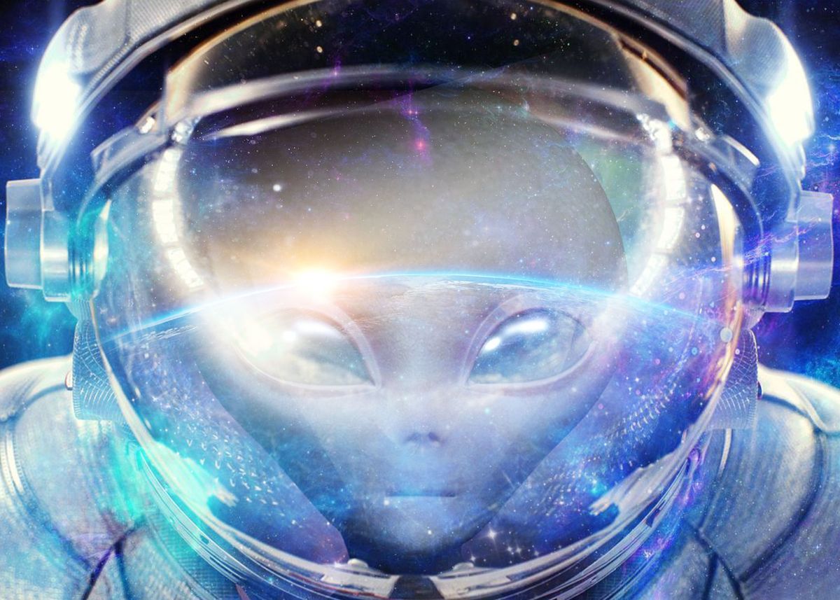 'Meet The Alien' Poster, picture, metal print, paint by Artyst Box ...