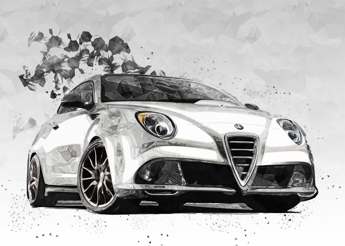 2010 Alfa Romeo MiTo GTA' Poster, picture, metal print, paint by Benjamin  Cremer
