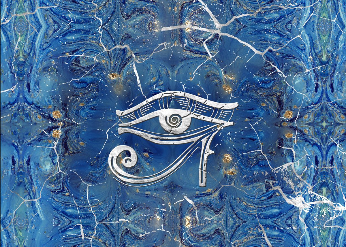 'Egyptian Eye of Horus' Poster, picture, metal print, paint by ...