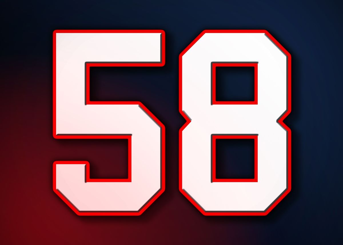 '58 Jersey Patriot Patriots' Poster, picture, metal print, paint by