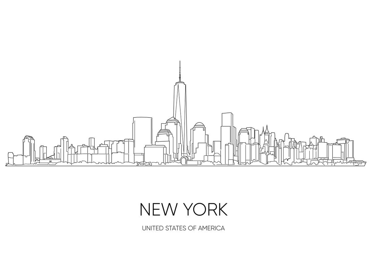 'New York panorama' Poster by Maksym Kapliuk | Displate