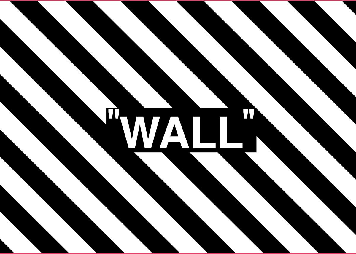 'WALL black white stripes ' Poster, picture, metal print, paint by ...