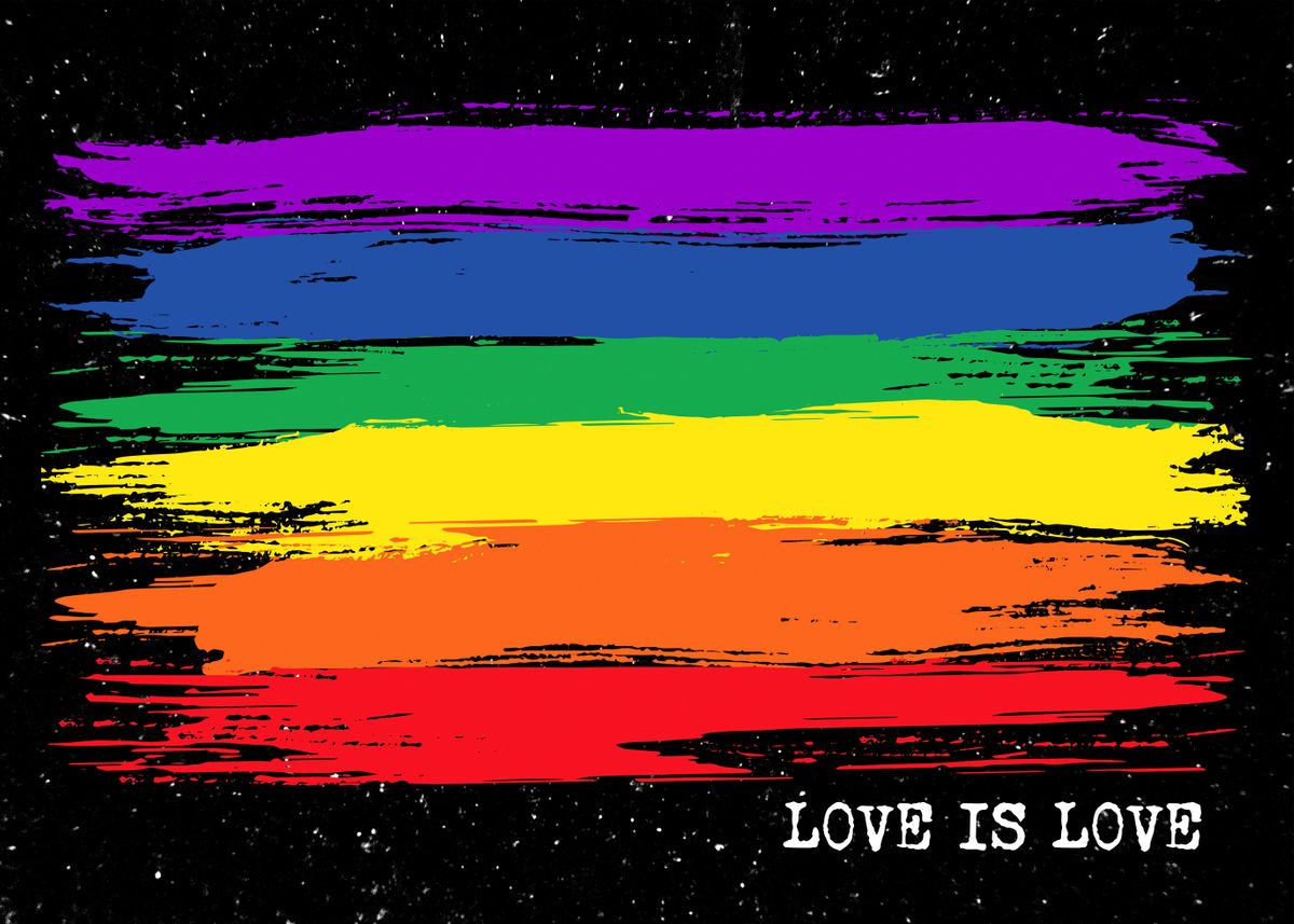 Love Is Love Gay Pride Poster By Rawwr Displate