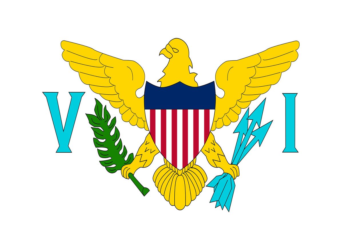 'Virgin Islands Flag' Poster, picture, metal print, paint by Conceptual ...