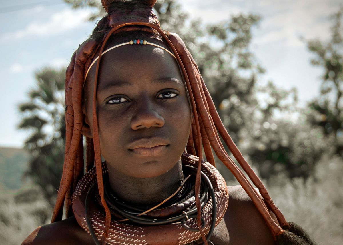 'himba Portrait' Poster, Picture, Metal Print, Paint By Alex Neumayer 