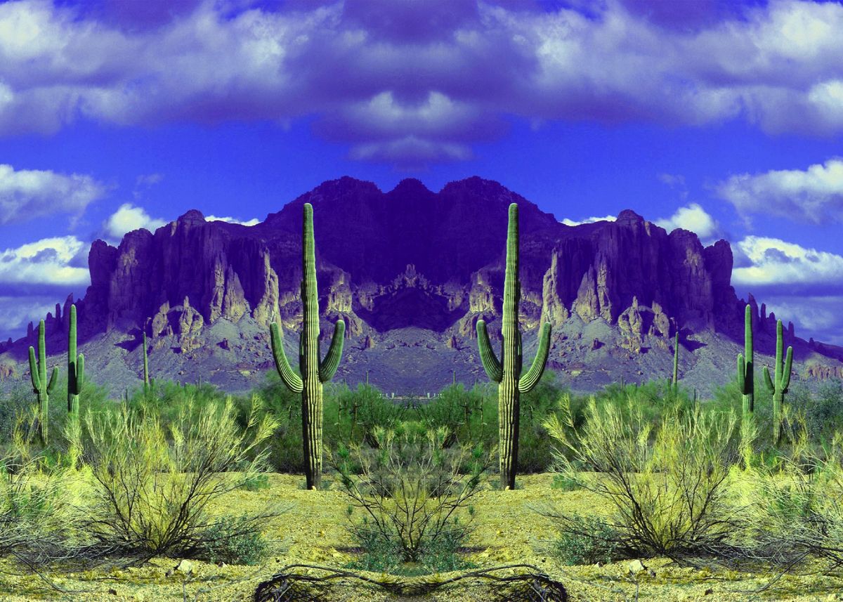 'Superstition Mountain II' Poster, picture, metal print, paint by ...