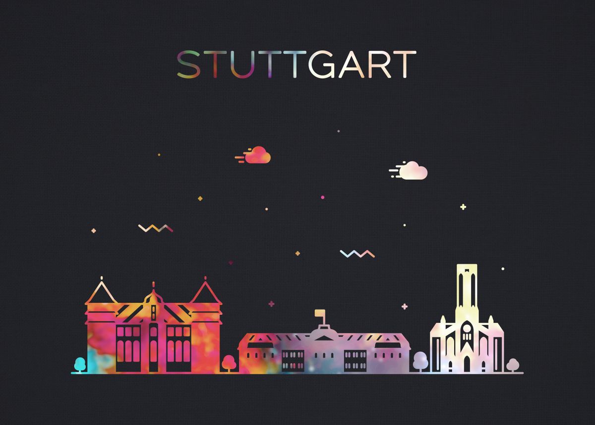 'Stuttgart Germany City' Poster, picture, metal print, paint by Design ...