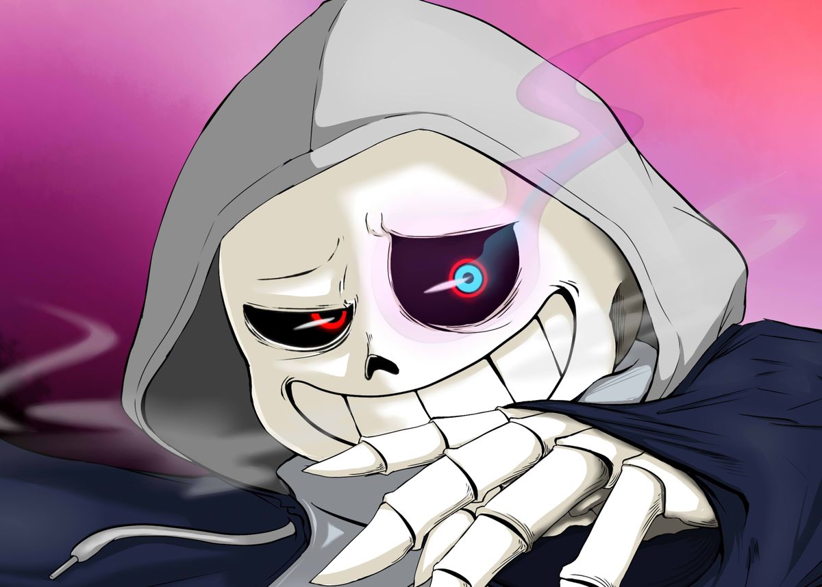 DustTale Sans, fanart, glitchy, undertale, HD phone wallpaper