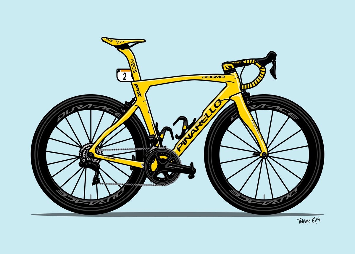 Egan Bernal's yellow Pinarello Dogma F12