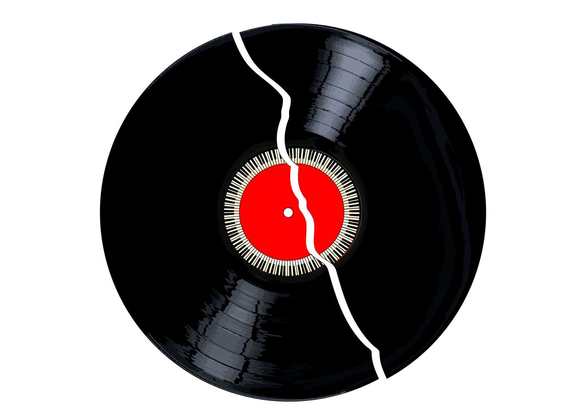 'Isolated Broken Record' Poster, picture, metal print, paint by ...