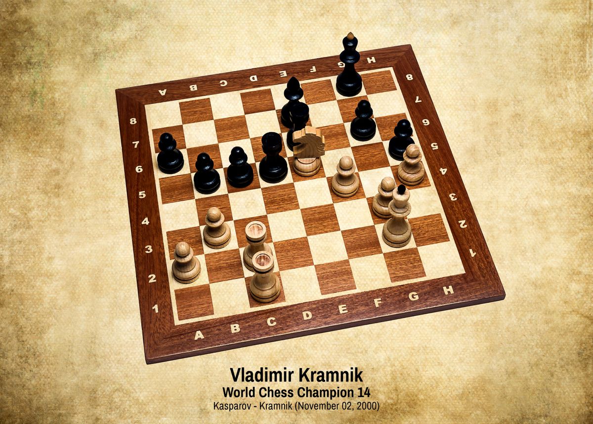 Kramnik Chess Champion 14' Poster, picture, metal print, paint by Art  Ofphotos