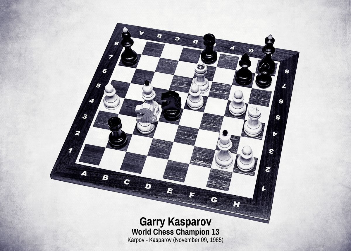 Poster The World's Great Chess Games: Karpov - Kasparov 