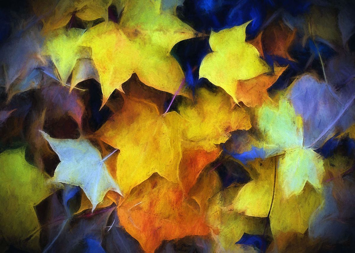 Fall Gold Abstract 'Autumn Gold' Poster by Clint Hudson | Displate