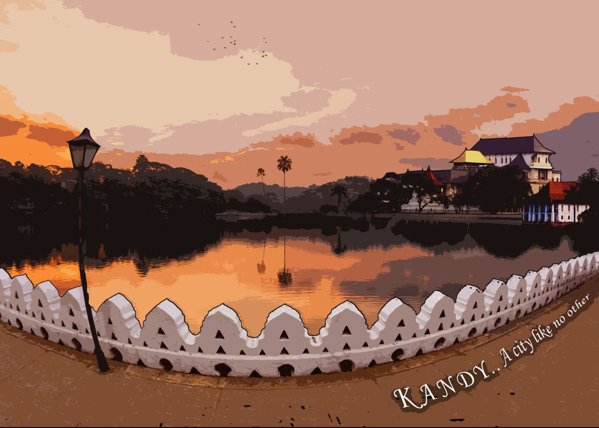 'City of Kandy ' Poster, picture, metal print, paint by Rscence Designs ...