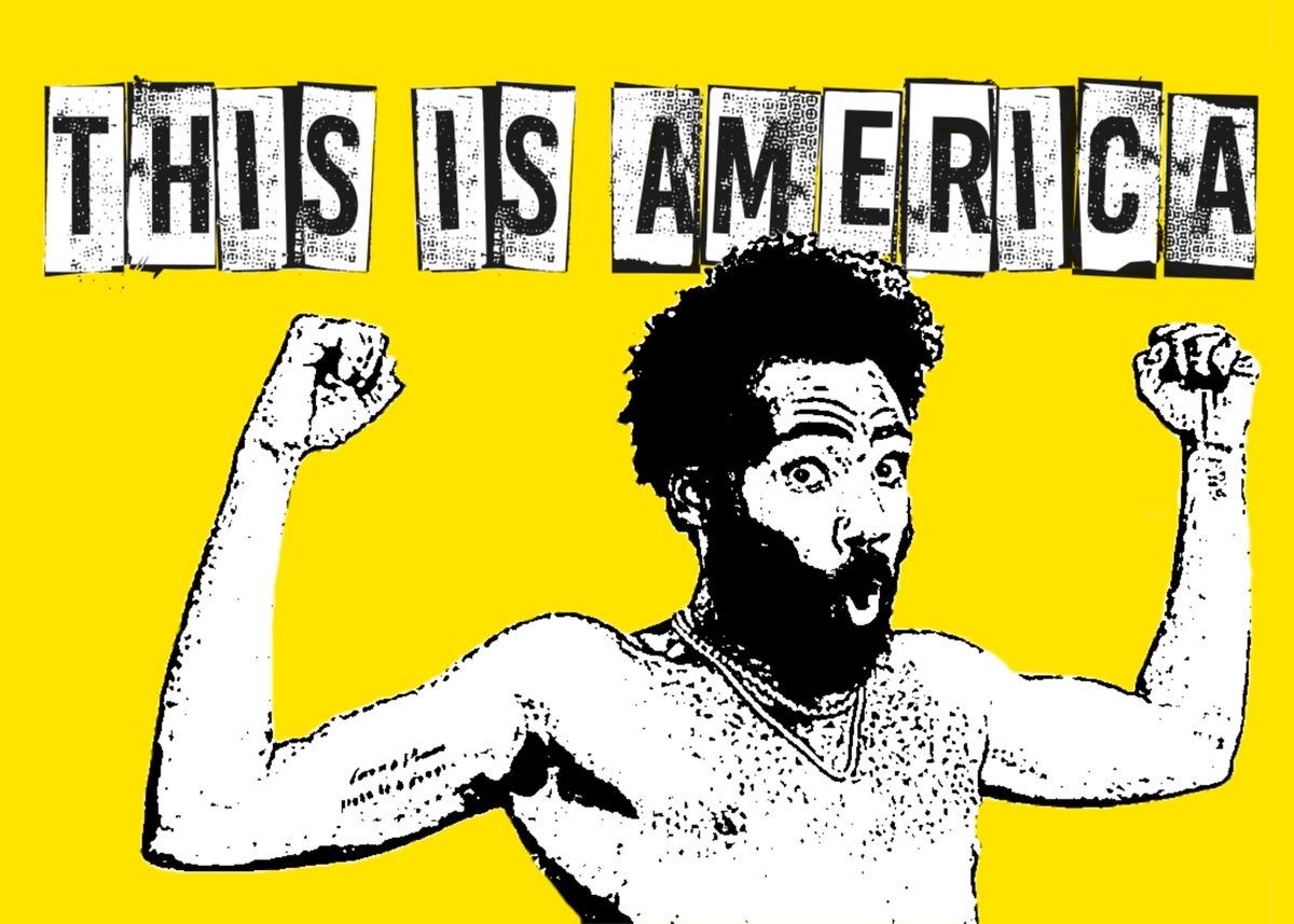 'This is America' Poster, picture, metal print, paint by Late Night ...