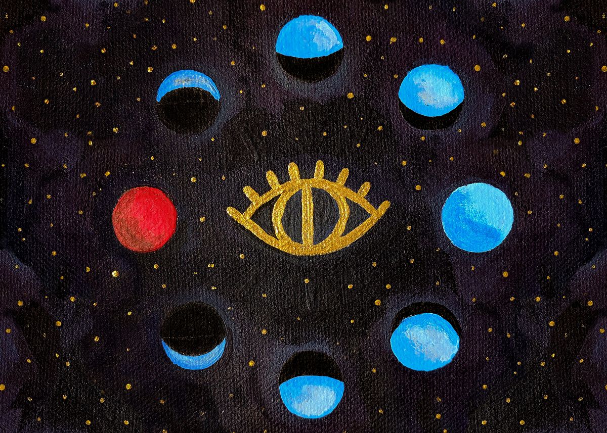 'Third Eye Moon' Poster, picture, metal print, paint by Sarah Guarino ...