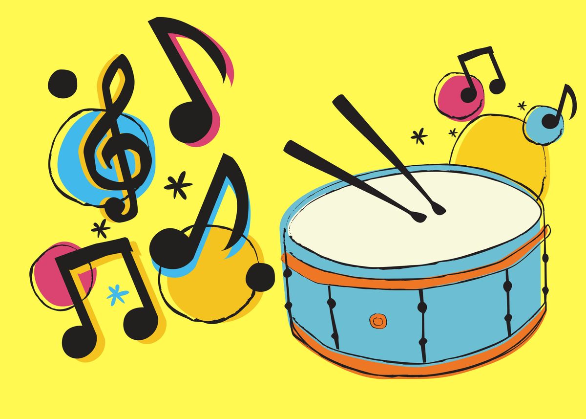 'music instrument art' Poster by Shahena Displate