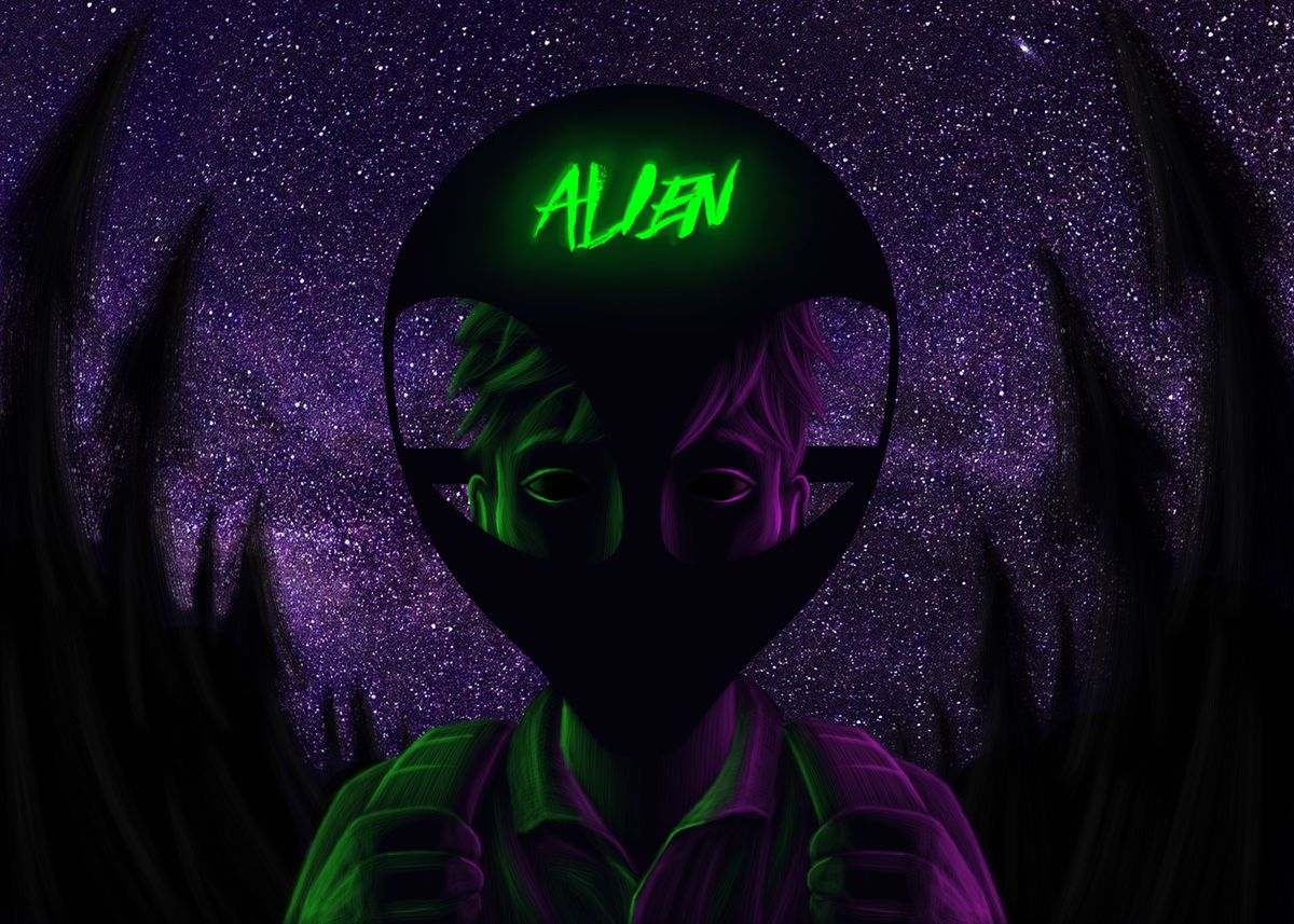 'Alien Boy' Poster, picture, metal print, paint by Santiago Gómez ...