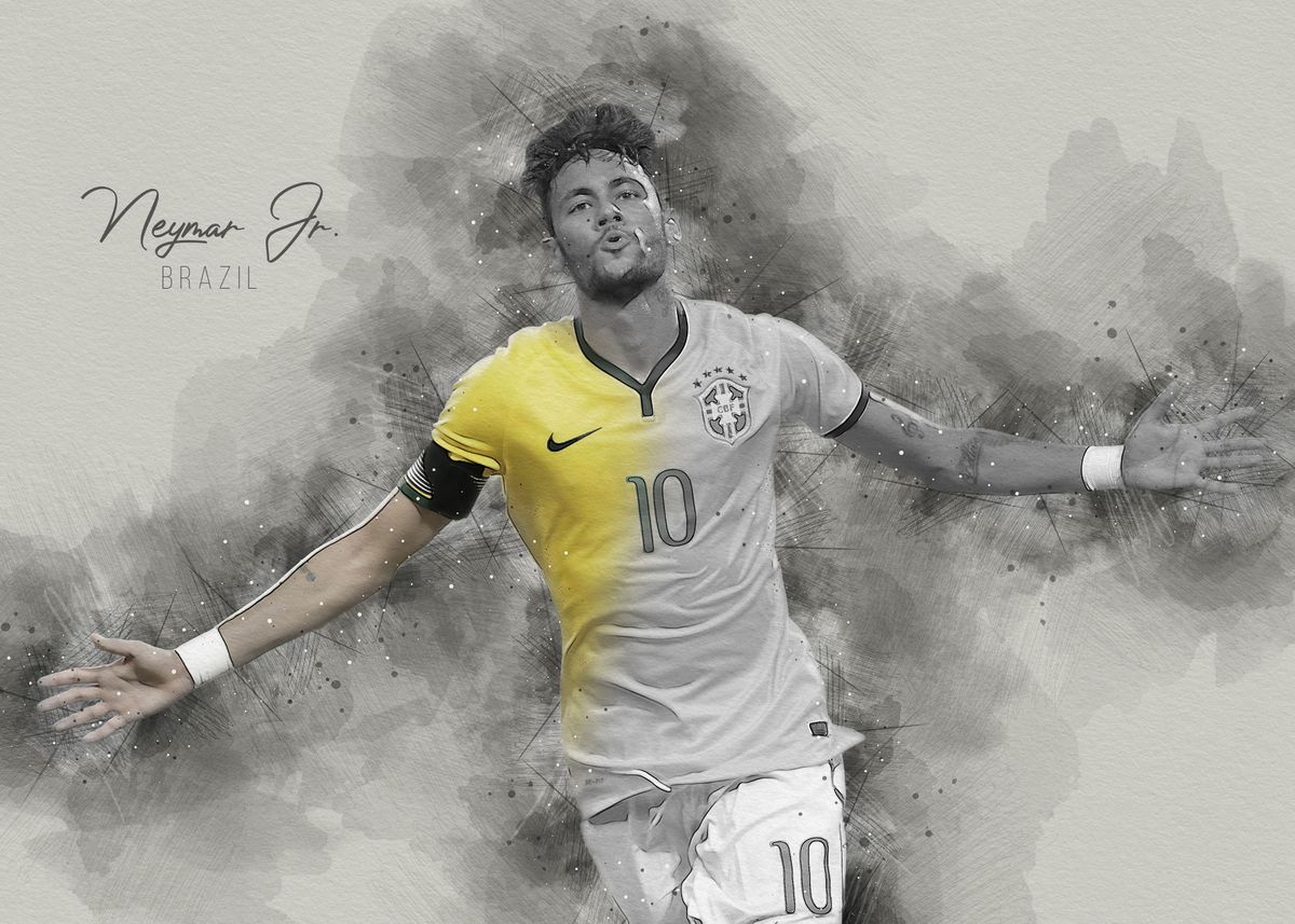 Wallpaper Neymar Jr Poster for Sale by rasifmcl