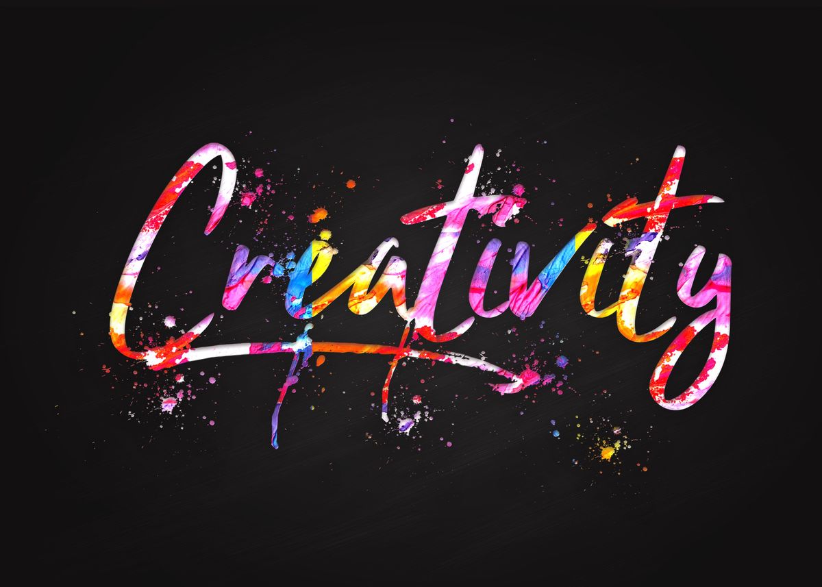 Creativity Text/image 'creativity text art ' Poster by dam art | Displate