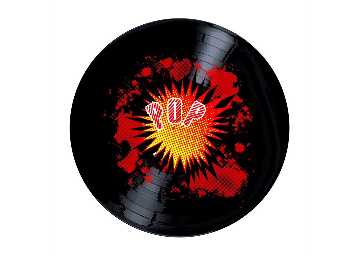 Explodeing Record 'Exploding Pop Music Record' Poster by HomeStead Digital | Displate