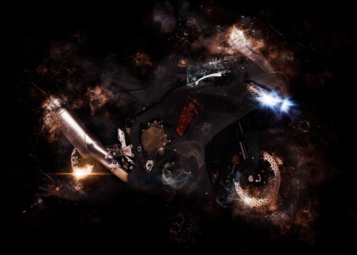 'Fireblade' Poster, picture, metal print, paint by tricky dee | Displate