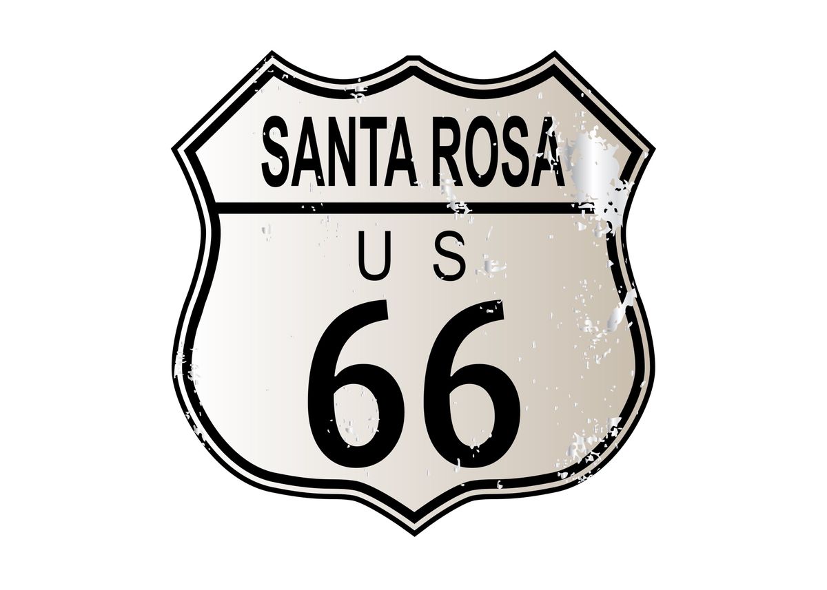 'Santa Rosa Route 66 Sign' Poster, picture, metal print, paint by ...