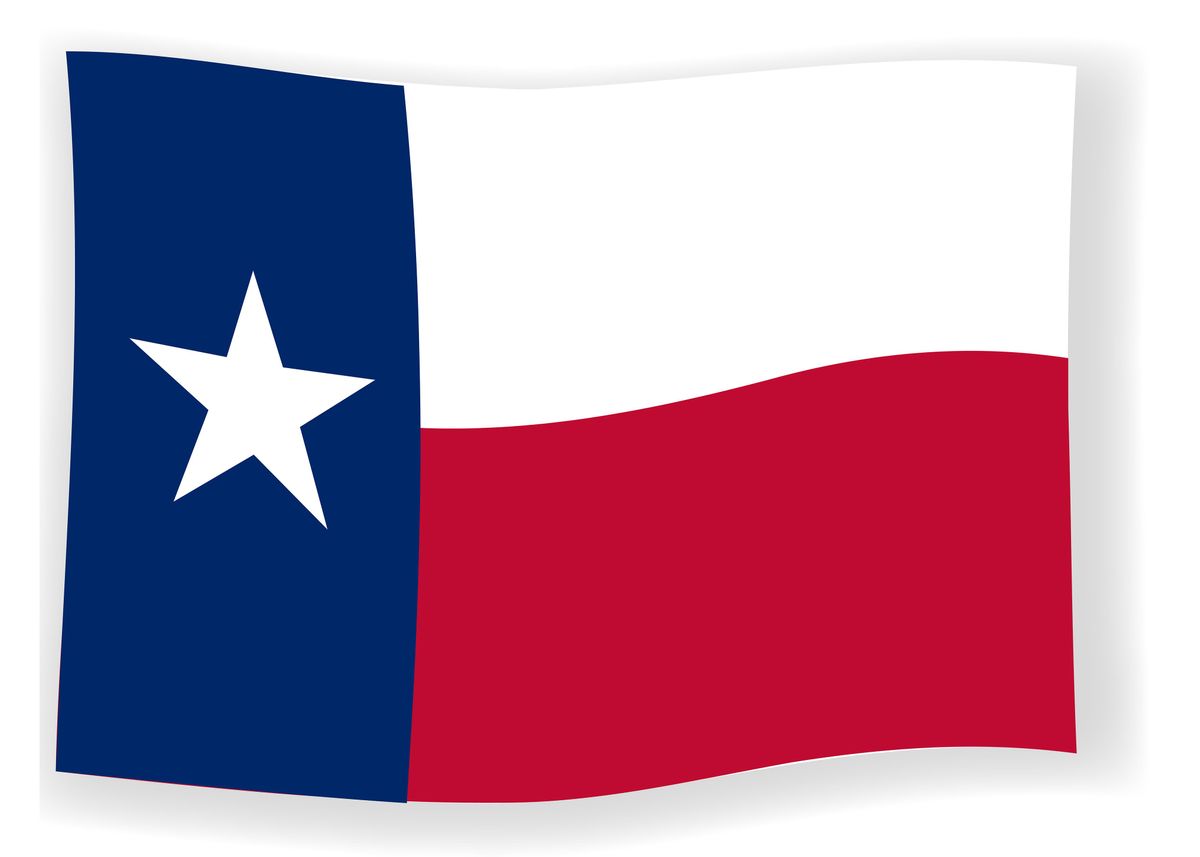 'waving Texas State Flag' Poster, Picture, Metal Print, Paint By 